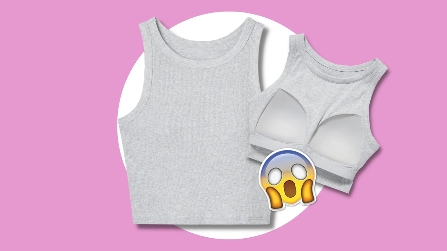 Reviewing the UNIQLO bra tank top 💕 This classic ribbed tank top has