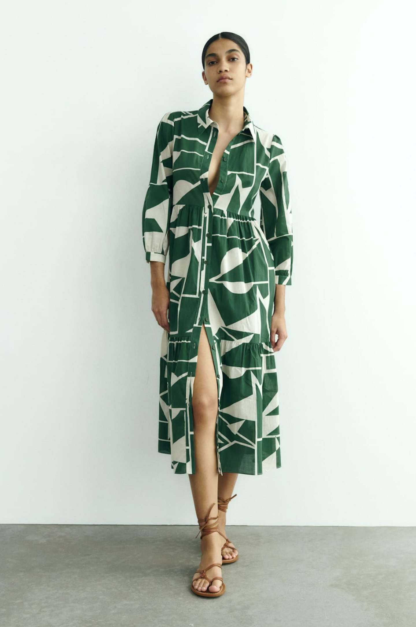 Zara Long Printed Dress