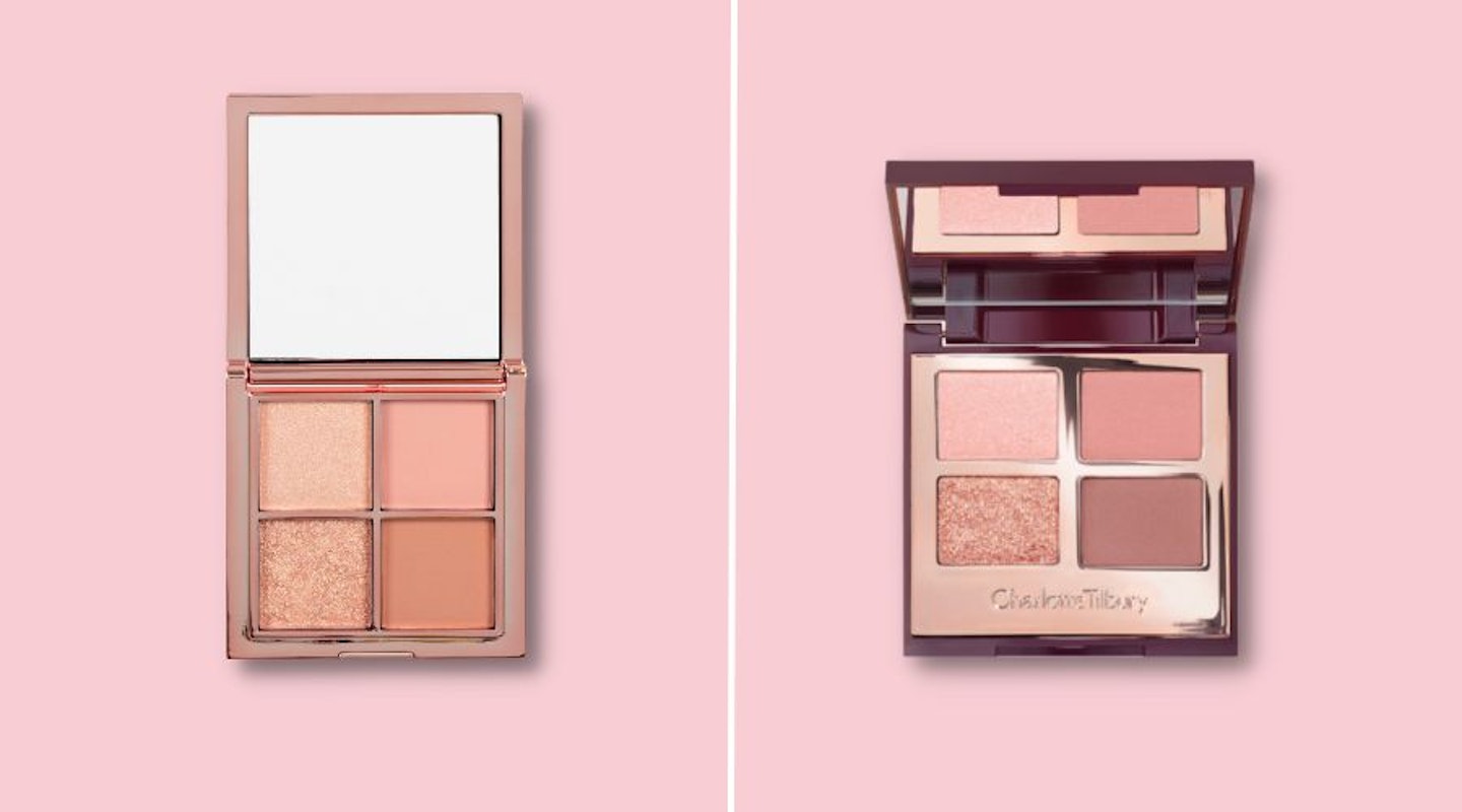 Lacura Perfect Nude Quad Eyeshadow Palette vs Charlotte Tilbury Luxury Palette Pillow Talk