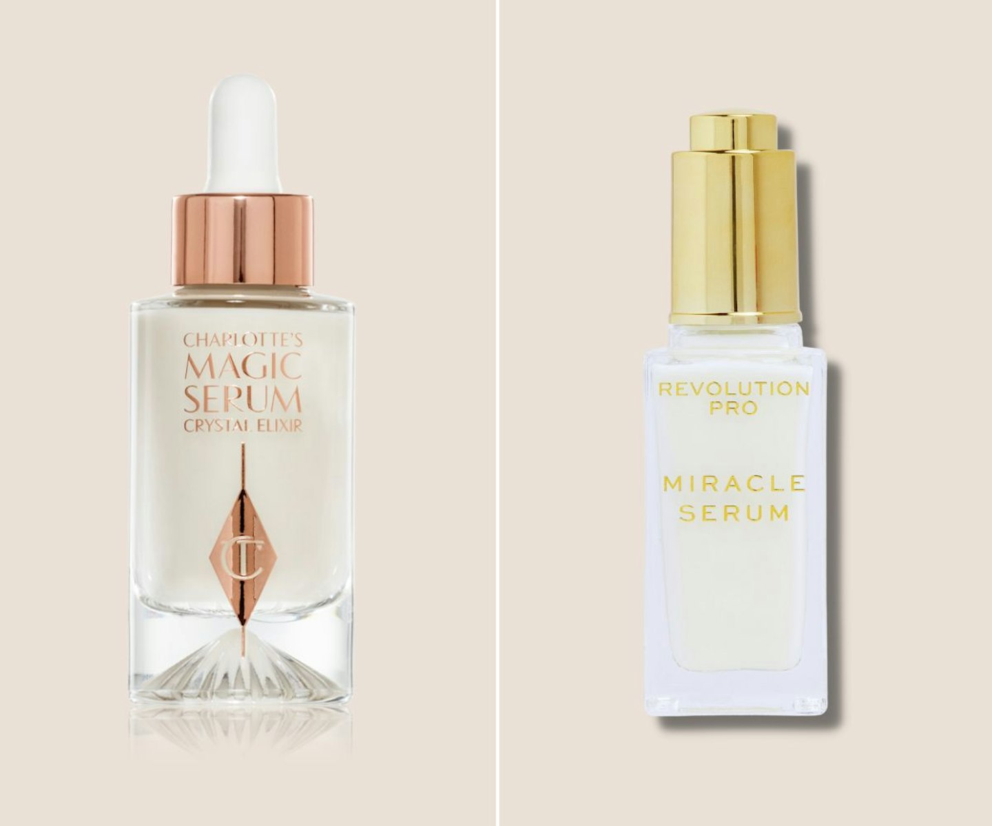 Charlotte Tilbury Magic Serum vs Revolution Pro Miracle Serum