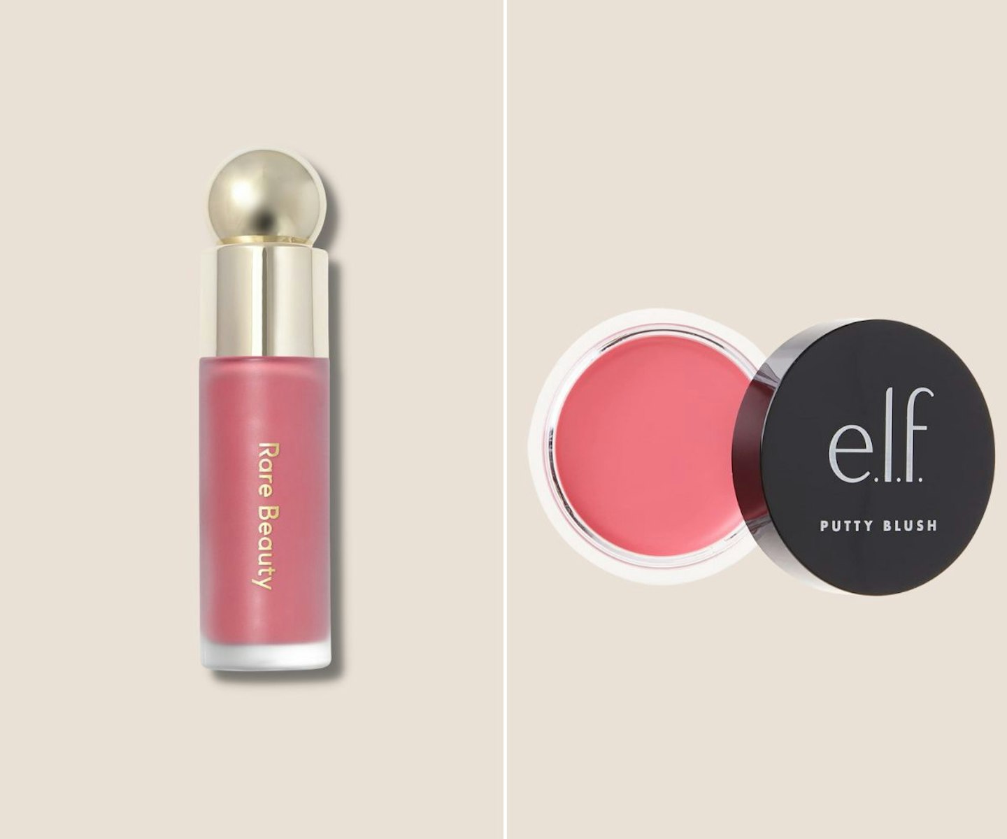 Rare Beauty Soft Pinch Liquid Blush vs e.l.f Putty Blush