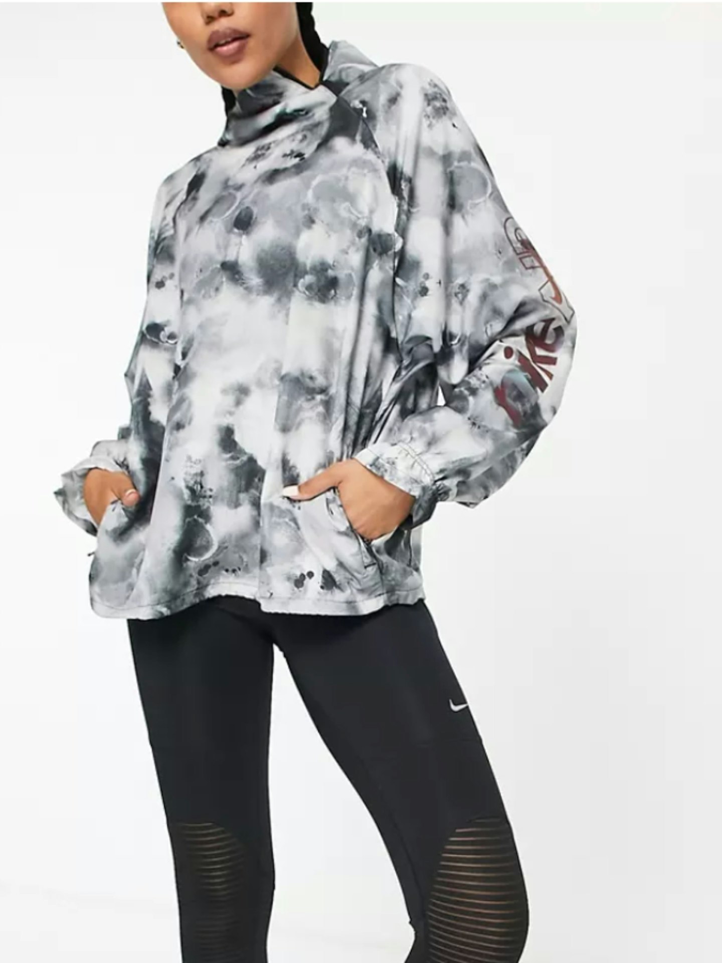 Nike Air Running Dri-FIT Overhead Jacket in Black