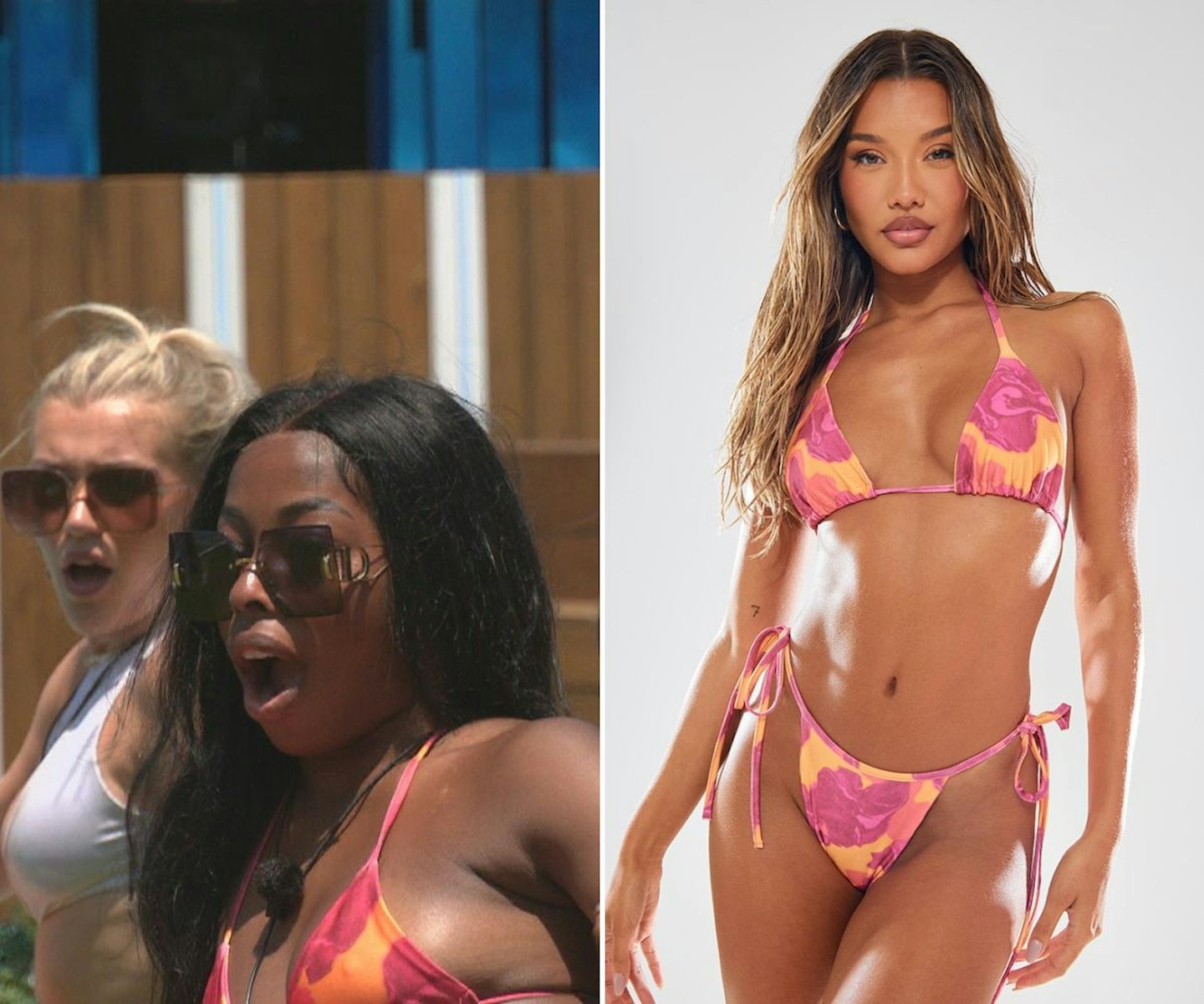 Catherine's pink marble bikini