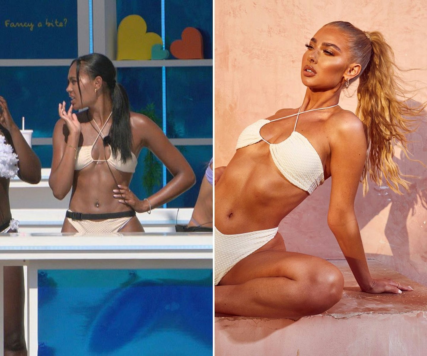 Ella's nude halterneck bikini