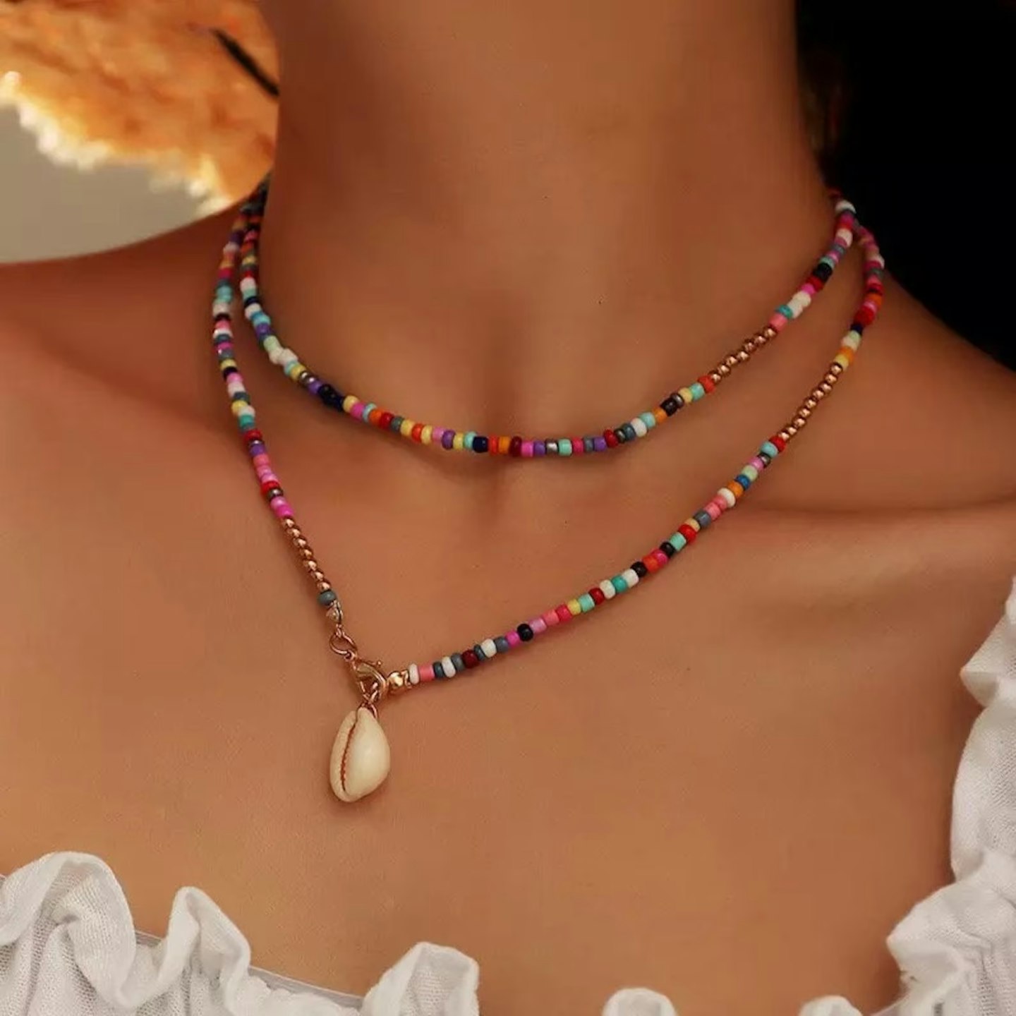 Etsy Colourful Beads Shellfish Chain Choker