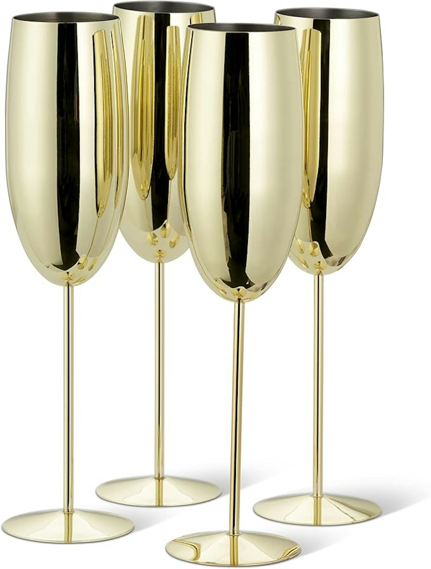 Gold champagne flutes 