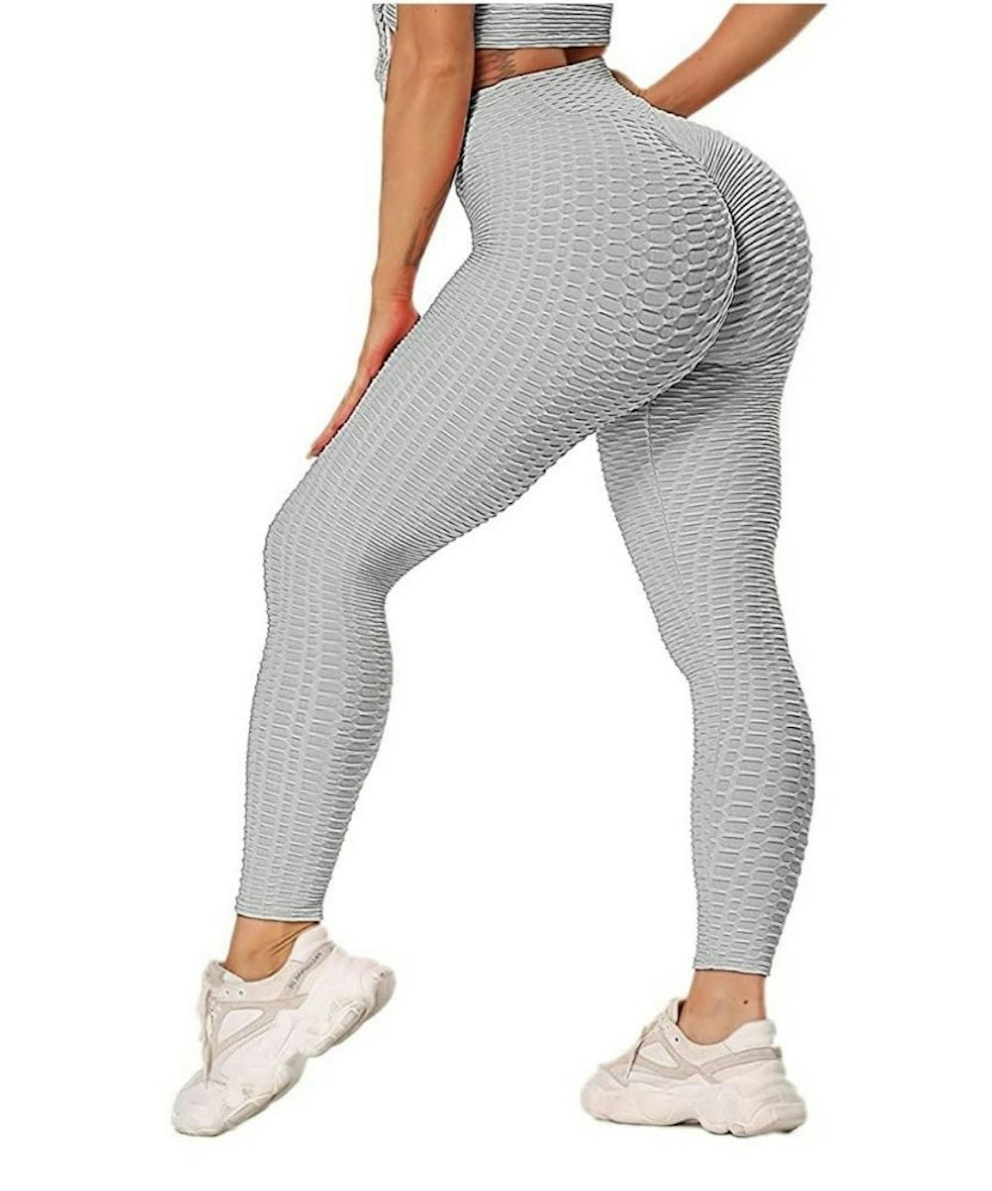 RIOJOY Women Anti Cellulite Gym Waffle Leggings