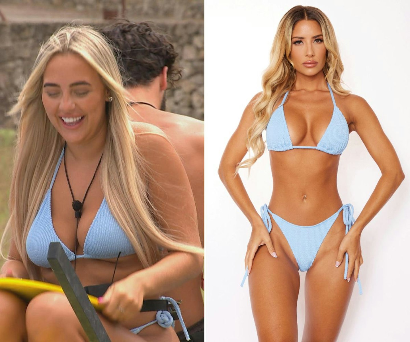 Jess' blue crinkle bikini