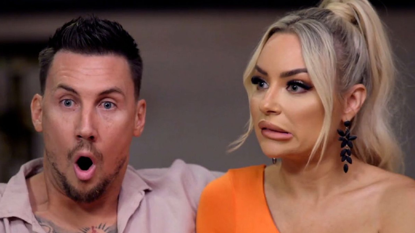 Married At First Sight Australia's Layton and Melissa looking shocked
