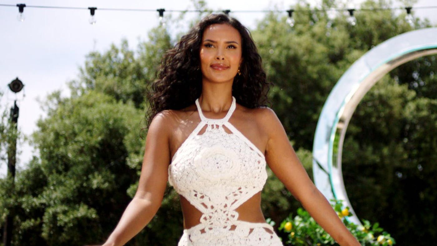 maya jama white crochet dress Maya Jama is a real-life goddess in plunging white crochet dress