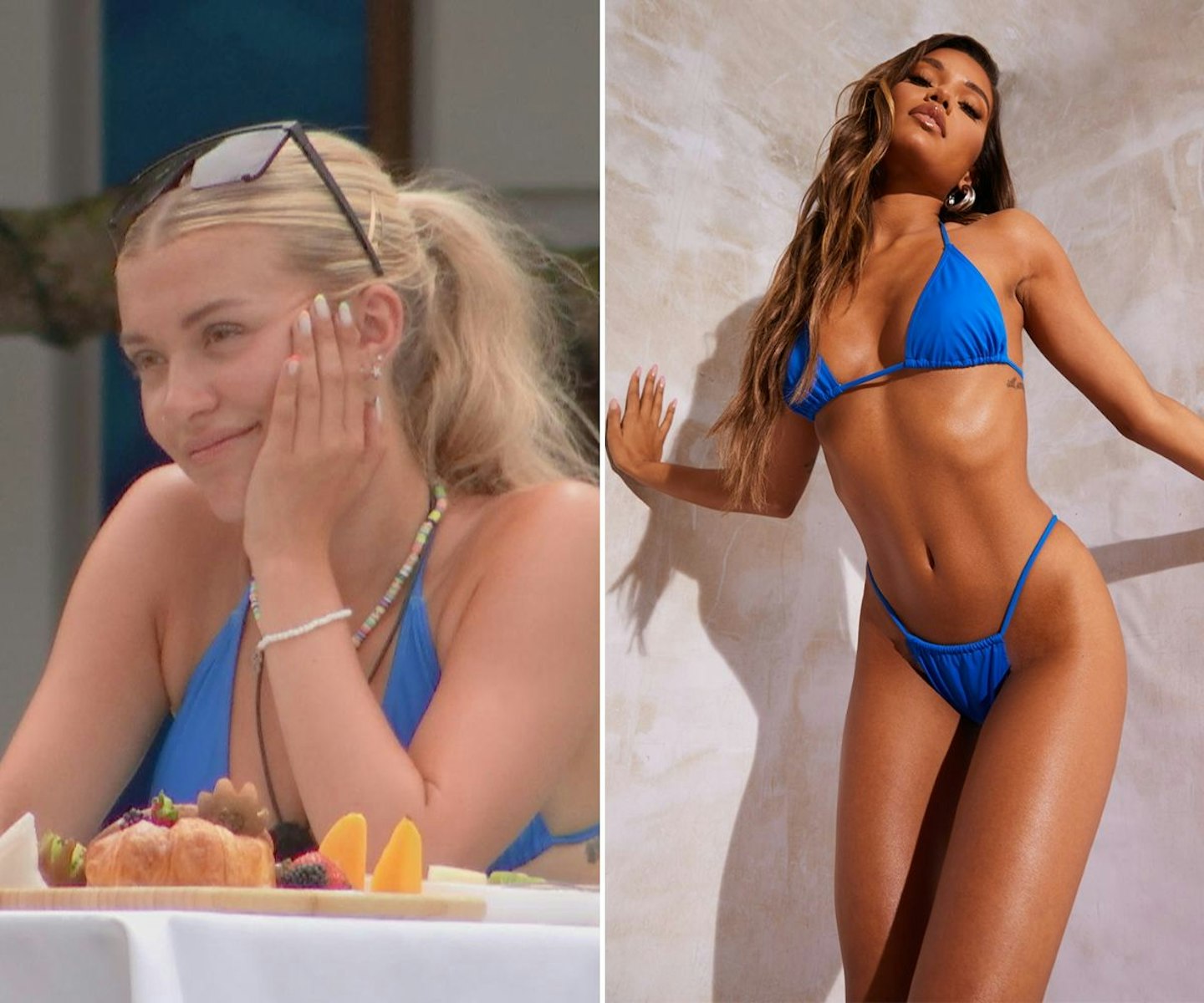 Molly's blue triangle bikini