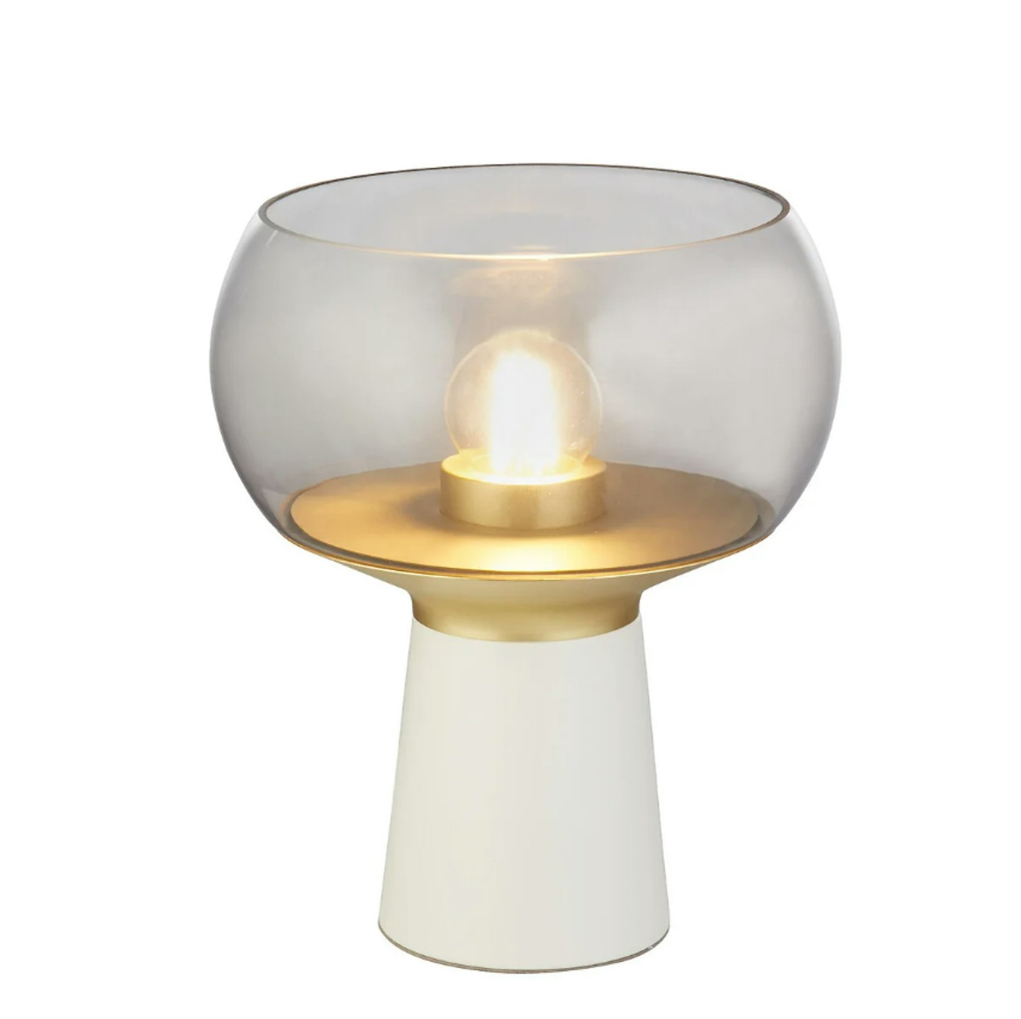 La Redoute Mushroom Shaped Glass Table Lamp