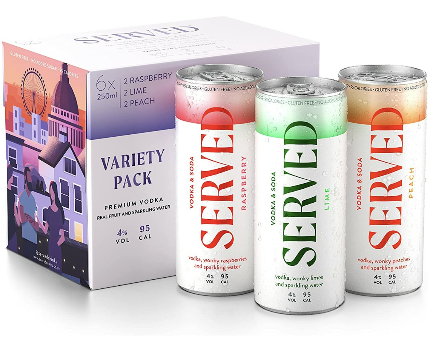 SERVED – Premium Vodka, Real Fruit & Soda Mixed Variety Pack