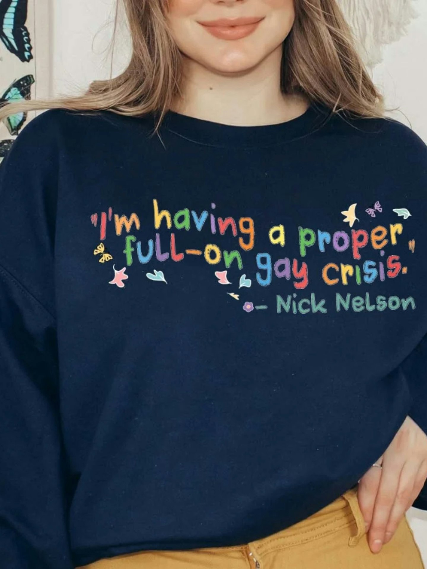 I'm Having A Proper Full-On Gay Crisis Nick Nelson Sweatshirt