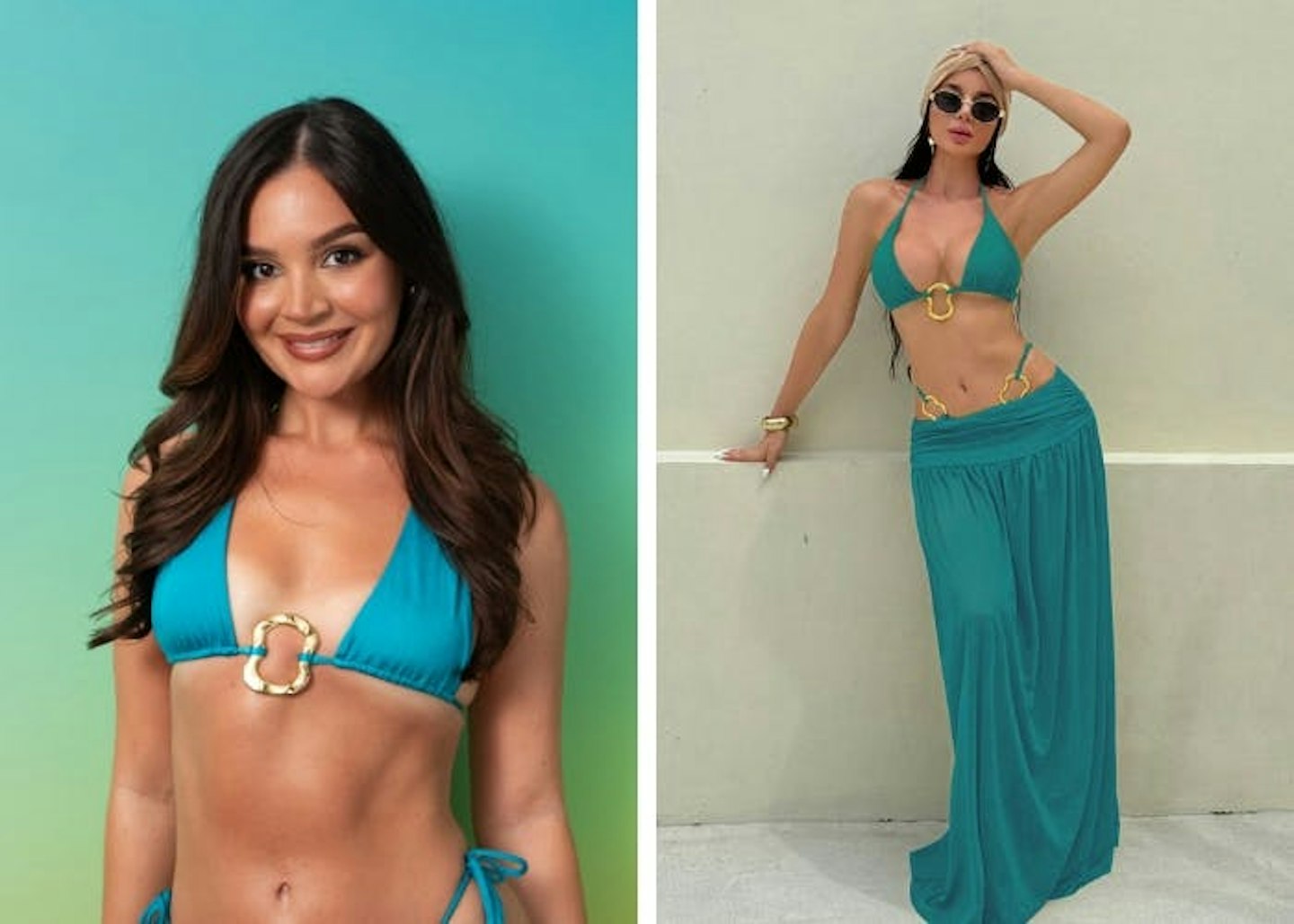 Emily's blue ring detail bikini