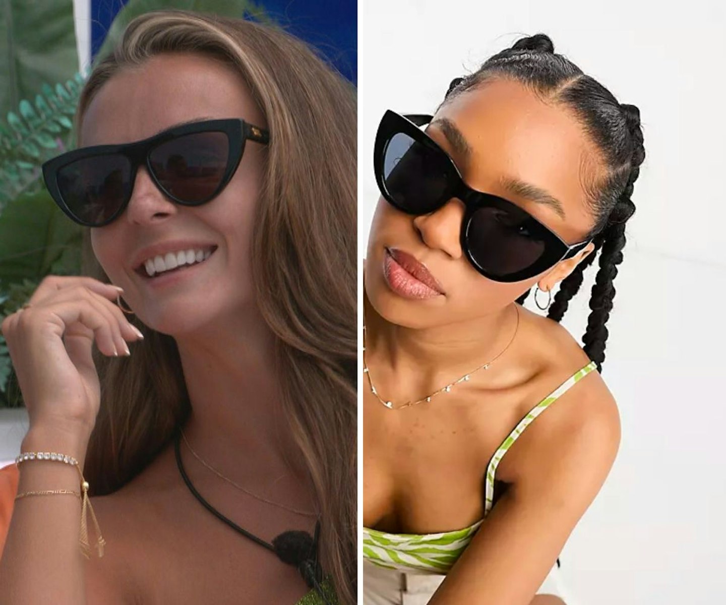 Chanel Cat Eye Sunglasses Acetate worn by Kady McDermott as seen in Love  Island (S10E36)