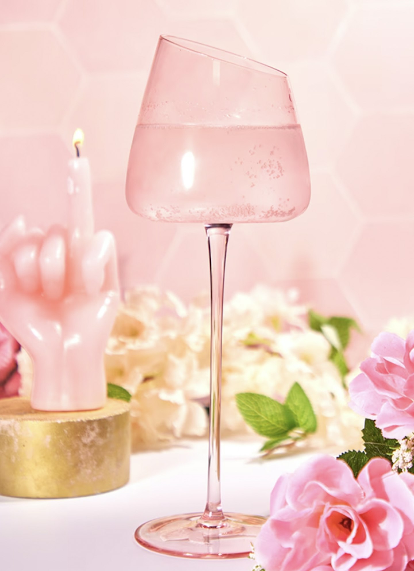 Pink Tall Flamingo Wine Glass