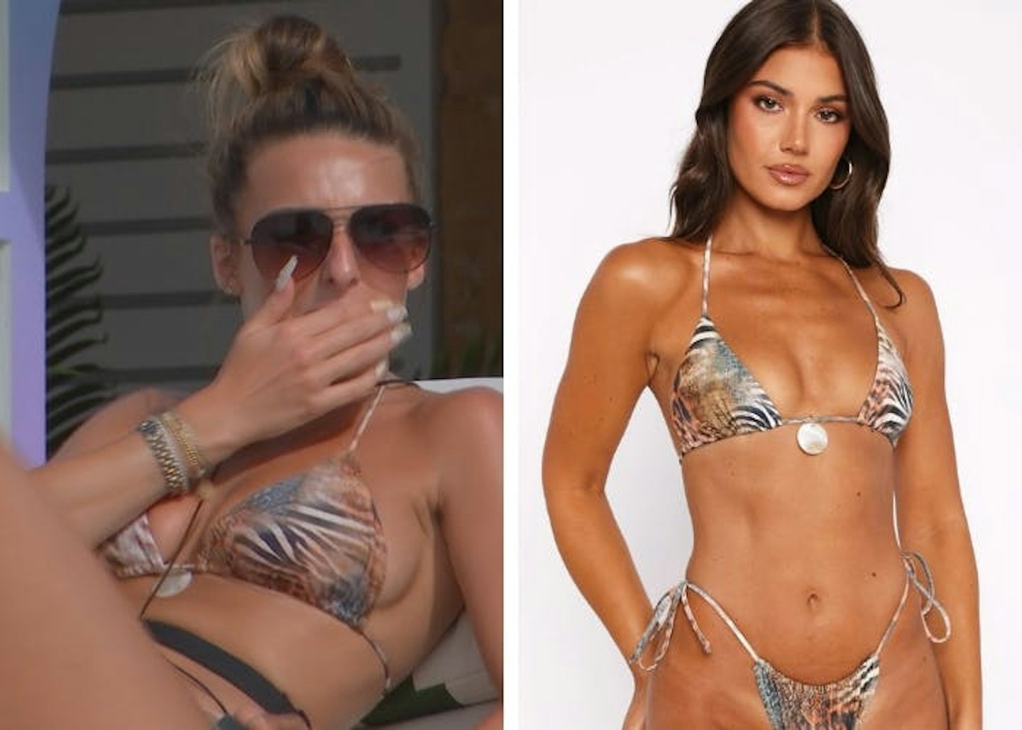 Toni's animal print bikini