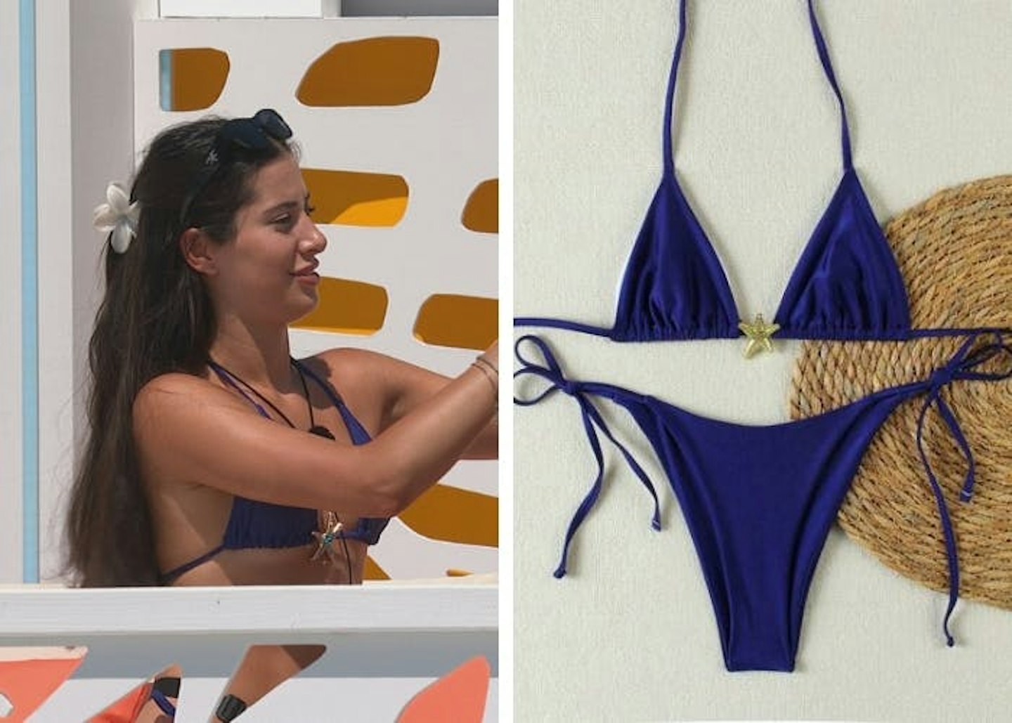 Yasmin's blue starfish charm bikini