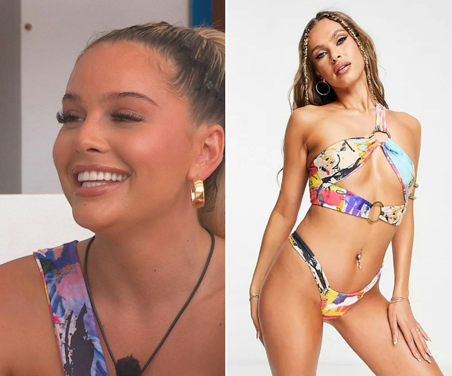 Ella B's printed one shoulder bikini
