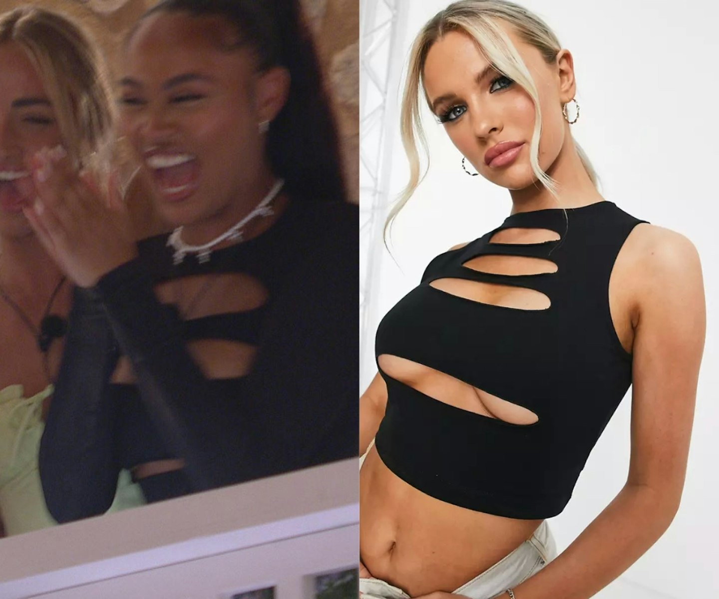 Ella's Slashed Crop Top Outfit