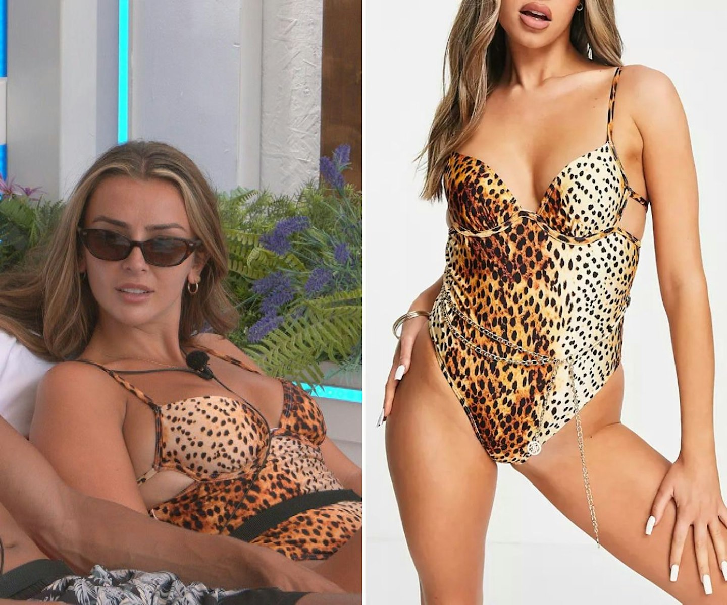 Kady's leopard print swimsuit