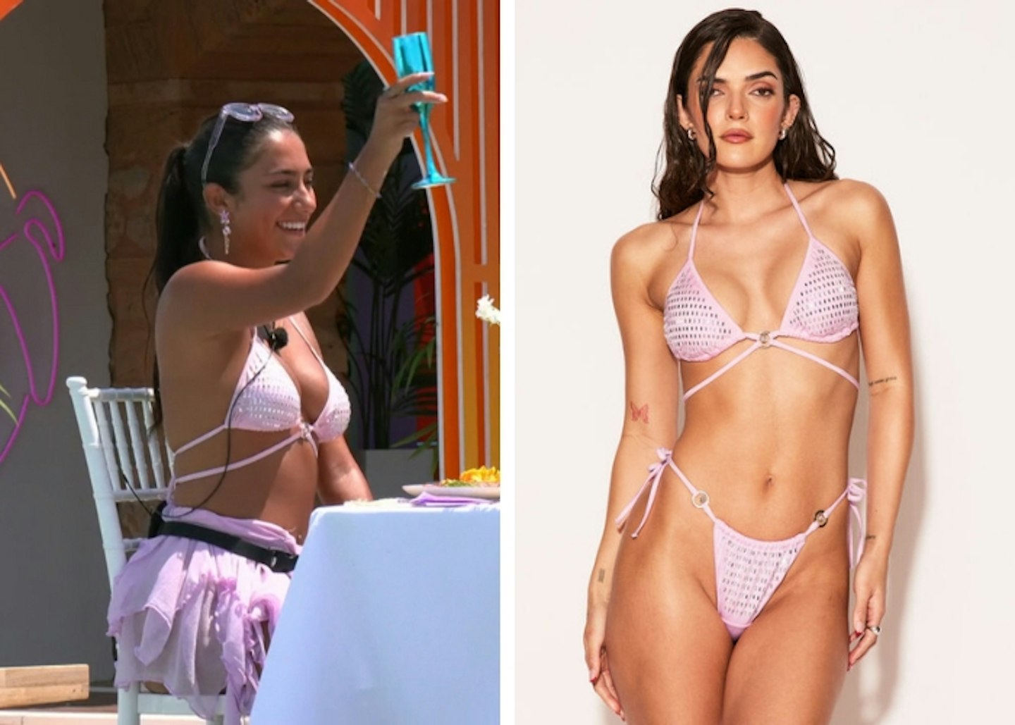 Shakira's pink rhinestone bikini