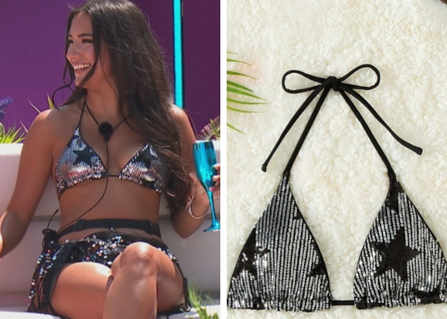 Shakira's silver glitter bikini
