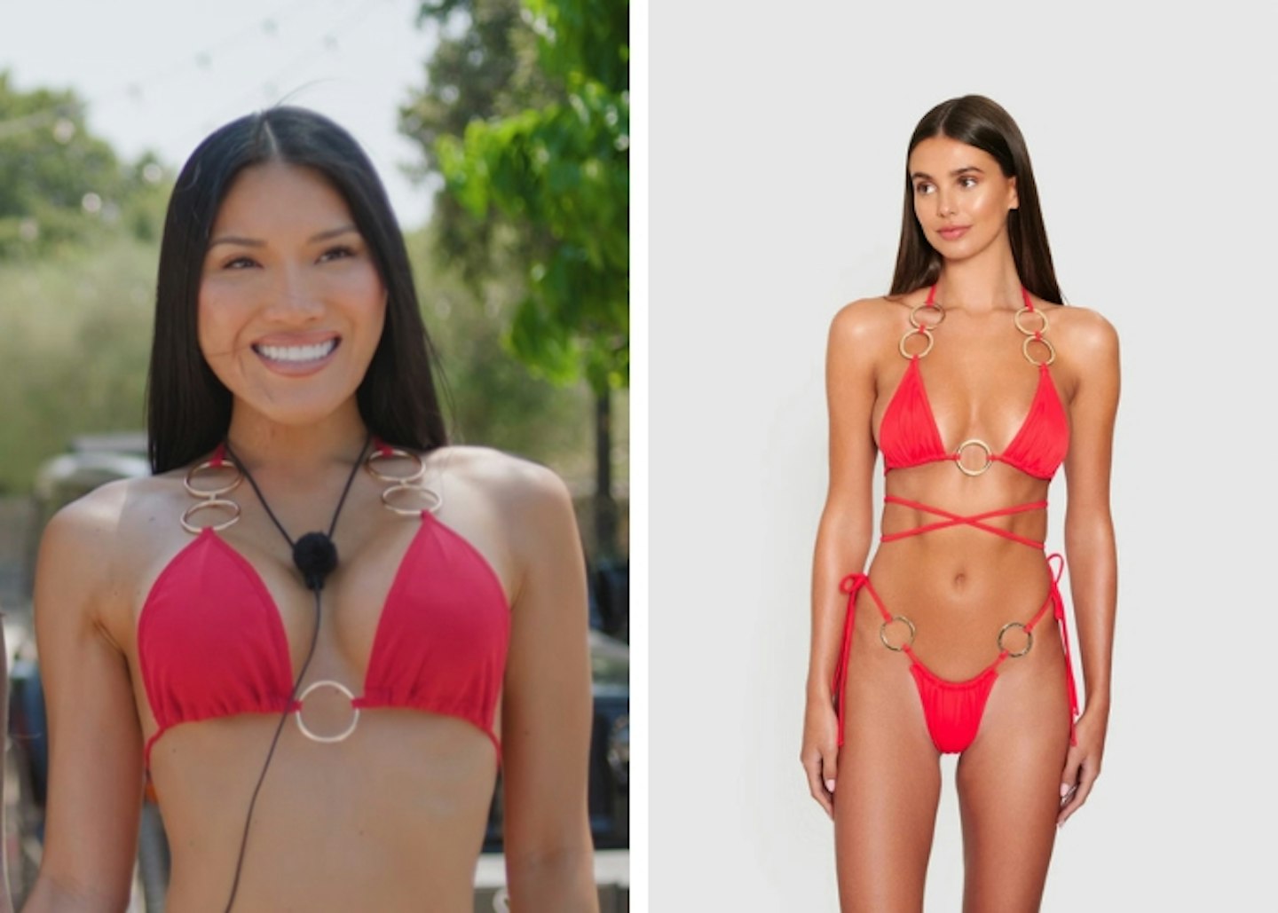 Sophie's red ring detail bikini 