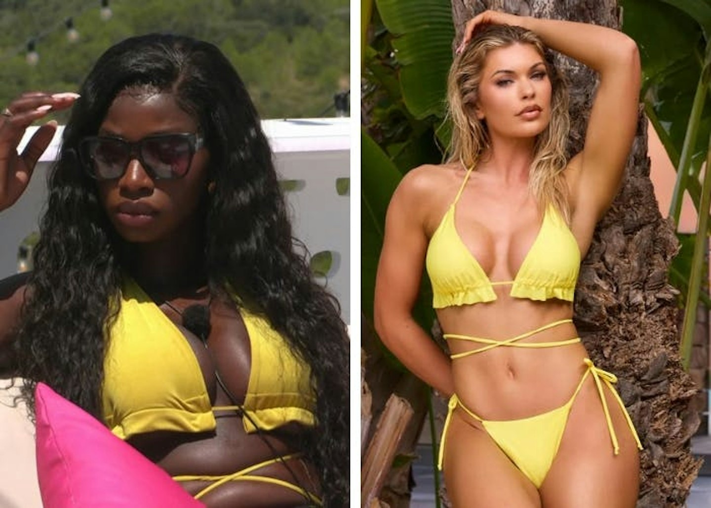 Alima's yellow frill bikini