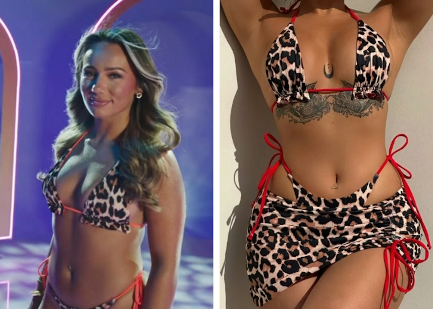 Meg's leopard print bikini