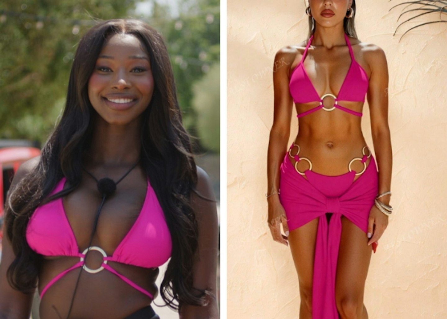 Alima's pink ring detail bikini