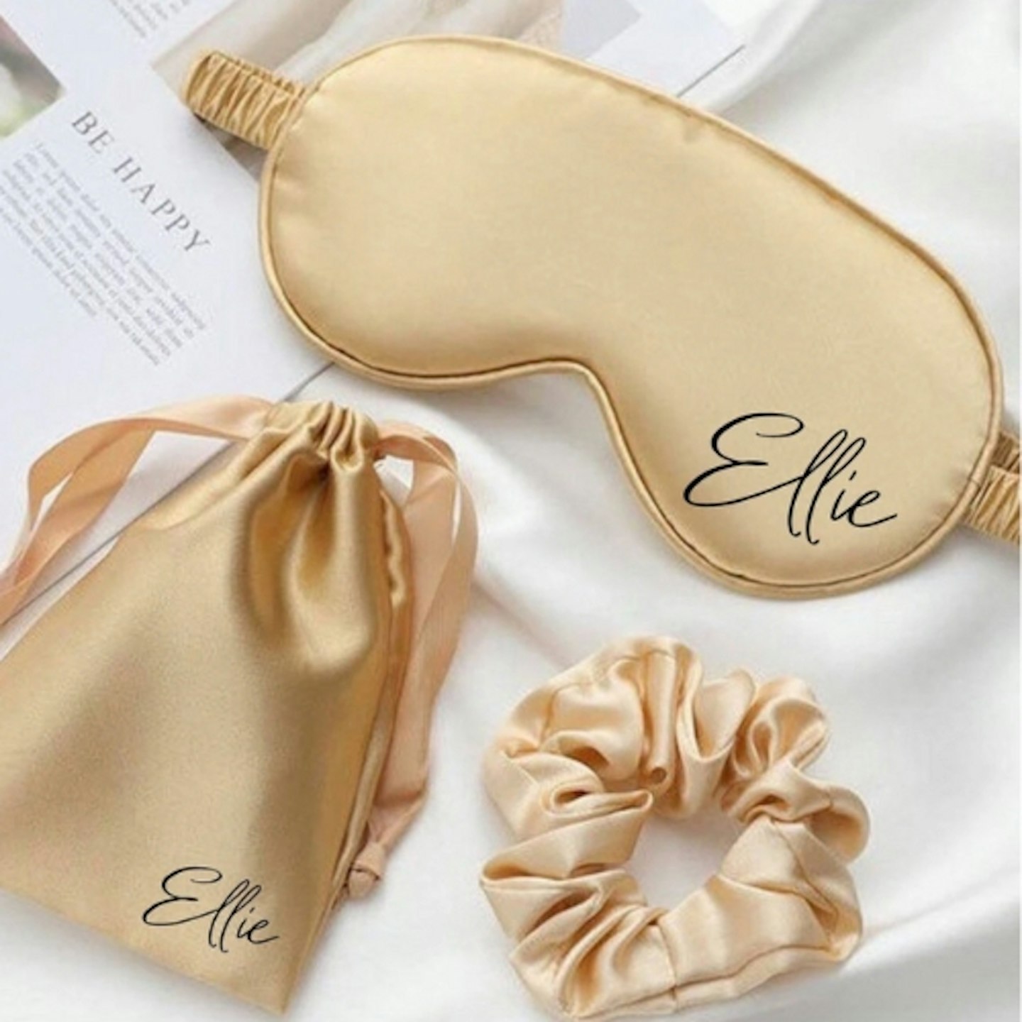 Personalised Eye Mask and Scrunchie Set