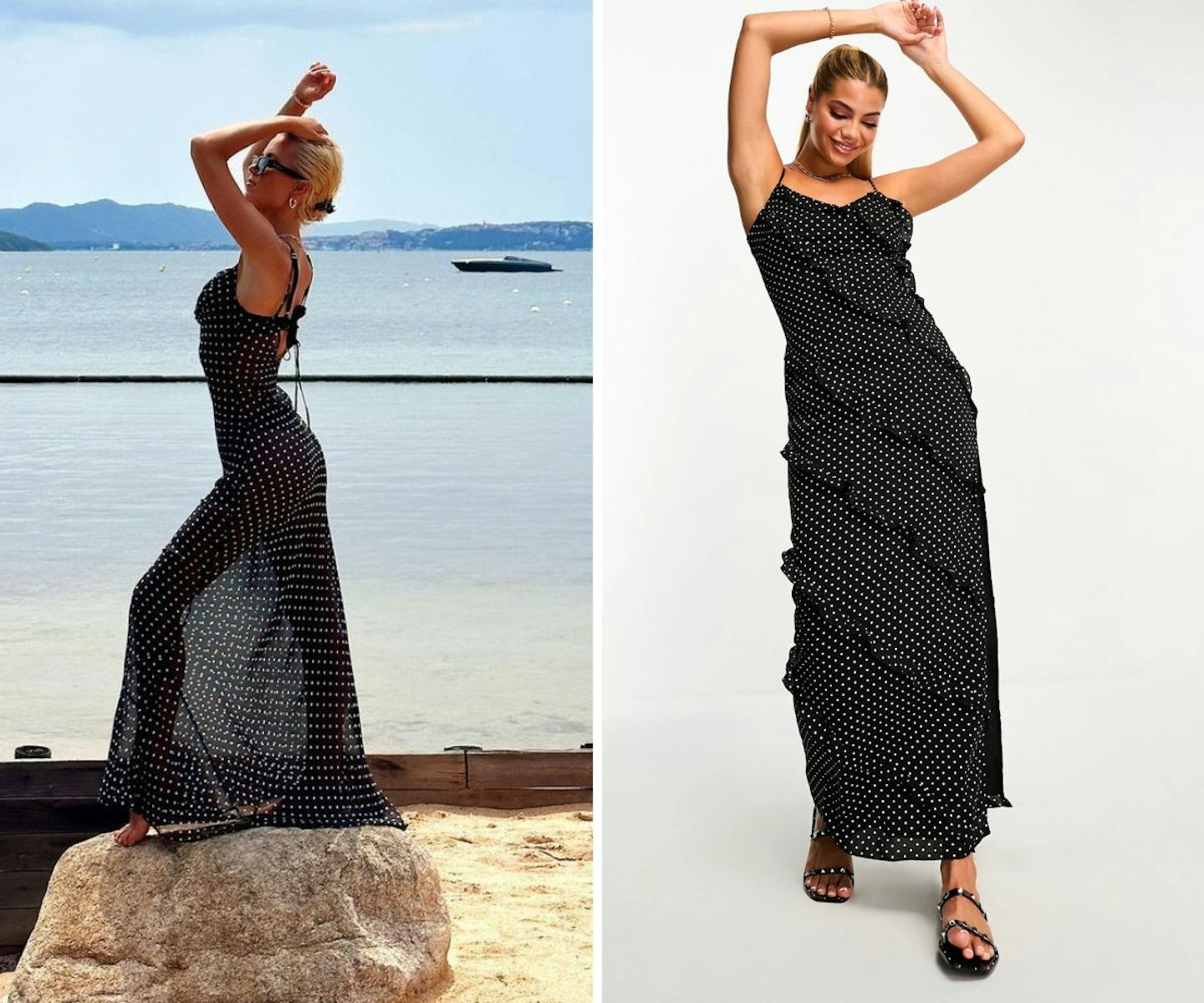 Liv Bentley's Polka Dot Maxi Dress