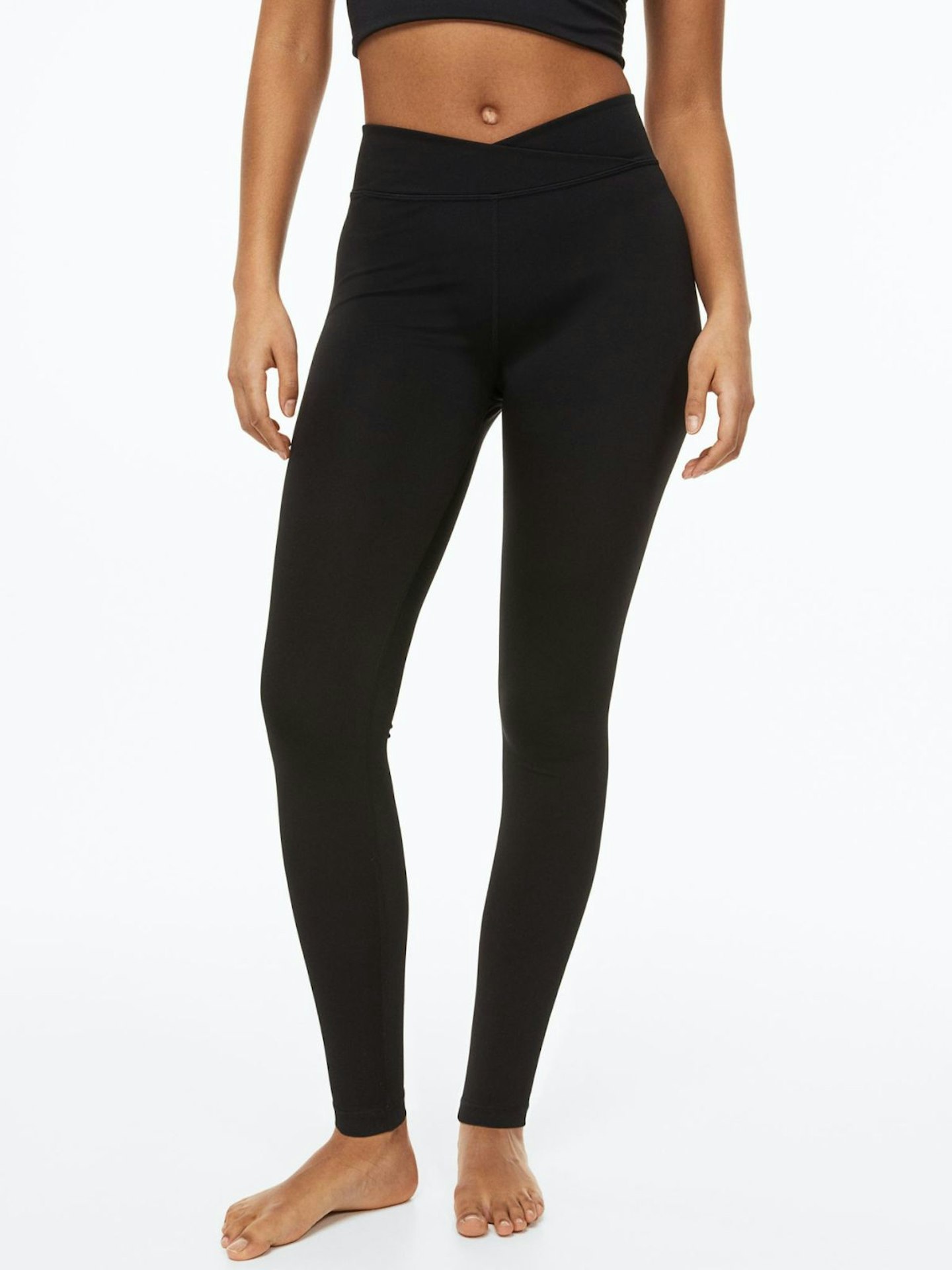 Wrapover-Waist Sports Tights