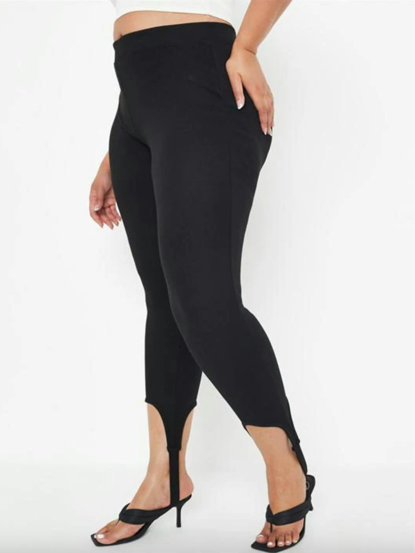 Missguided Plus Size Rib Stirrup Leggings