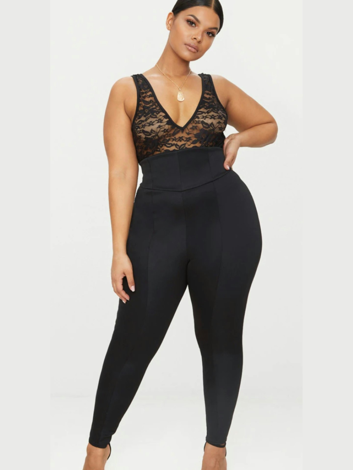 Plus Black Extreme High Waist Leggings