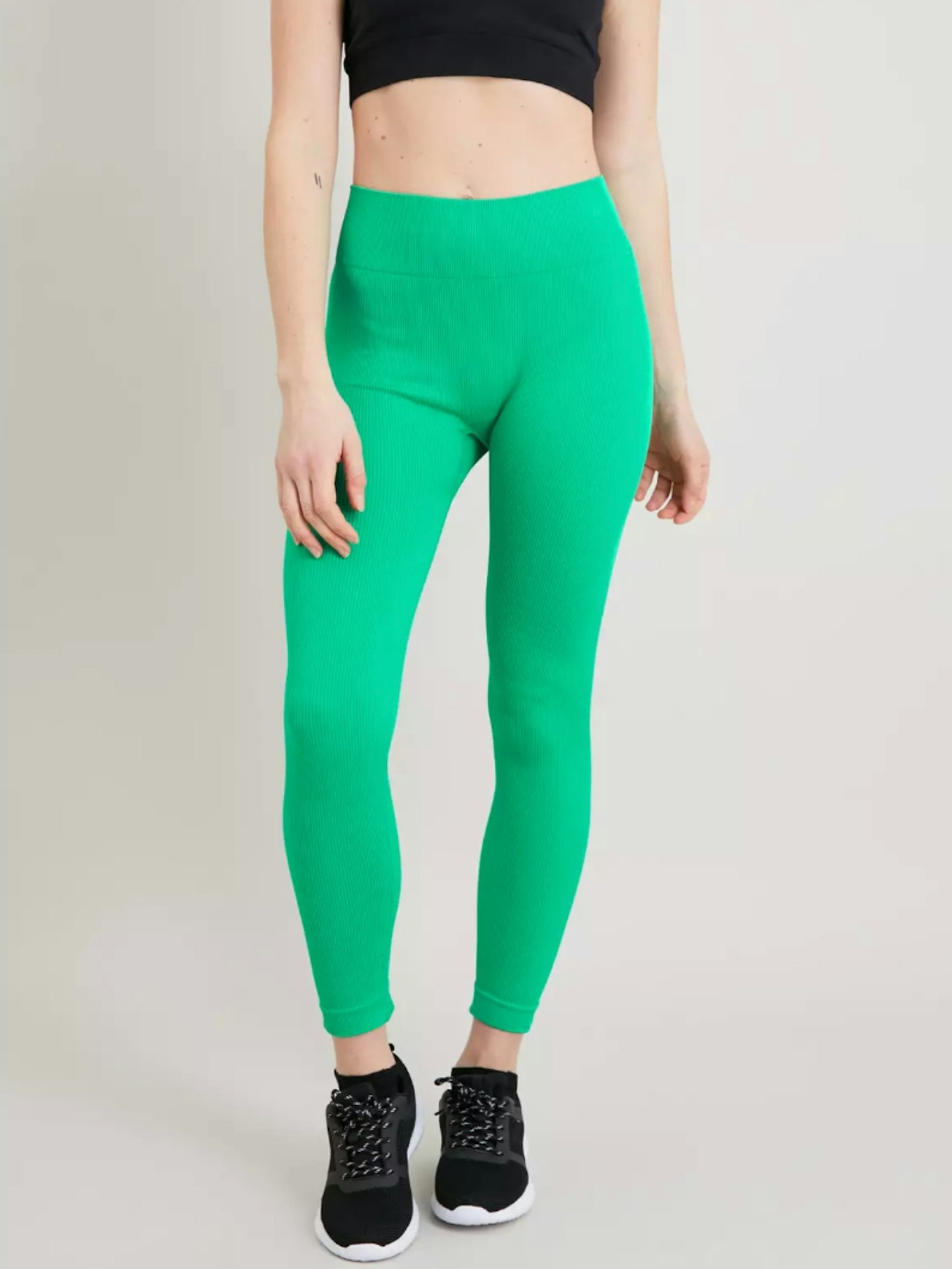 Active Green Seamfree Ribbed Leggings