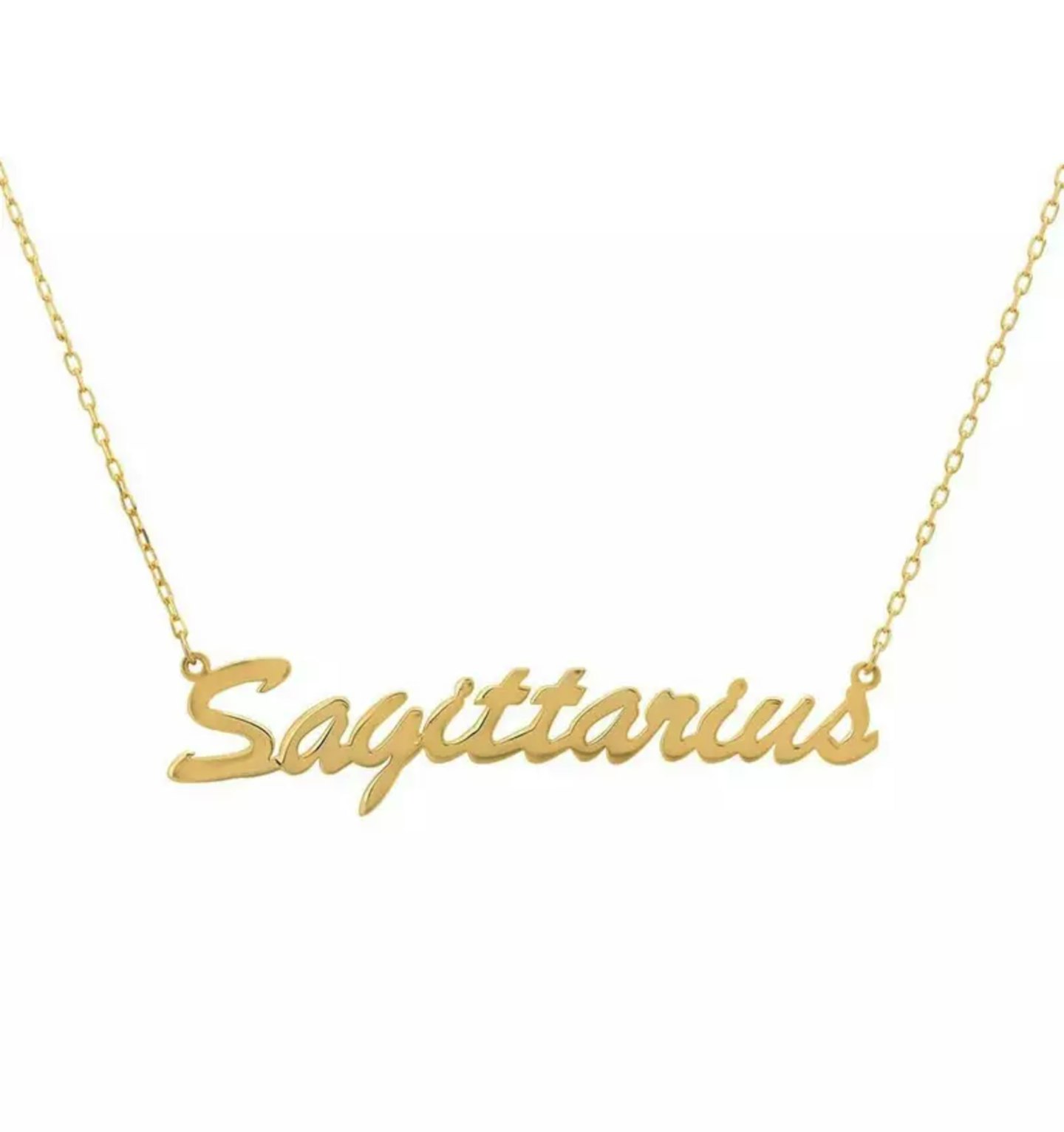 Latelita Zodiac Star Sign Name Necklace Gold Sagittarius