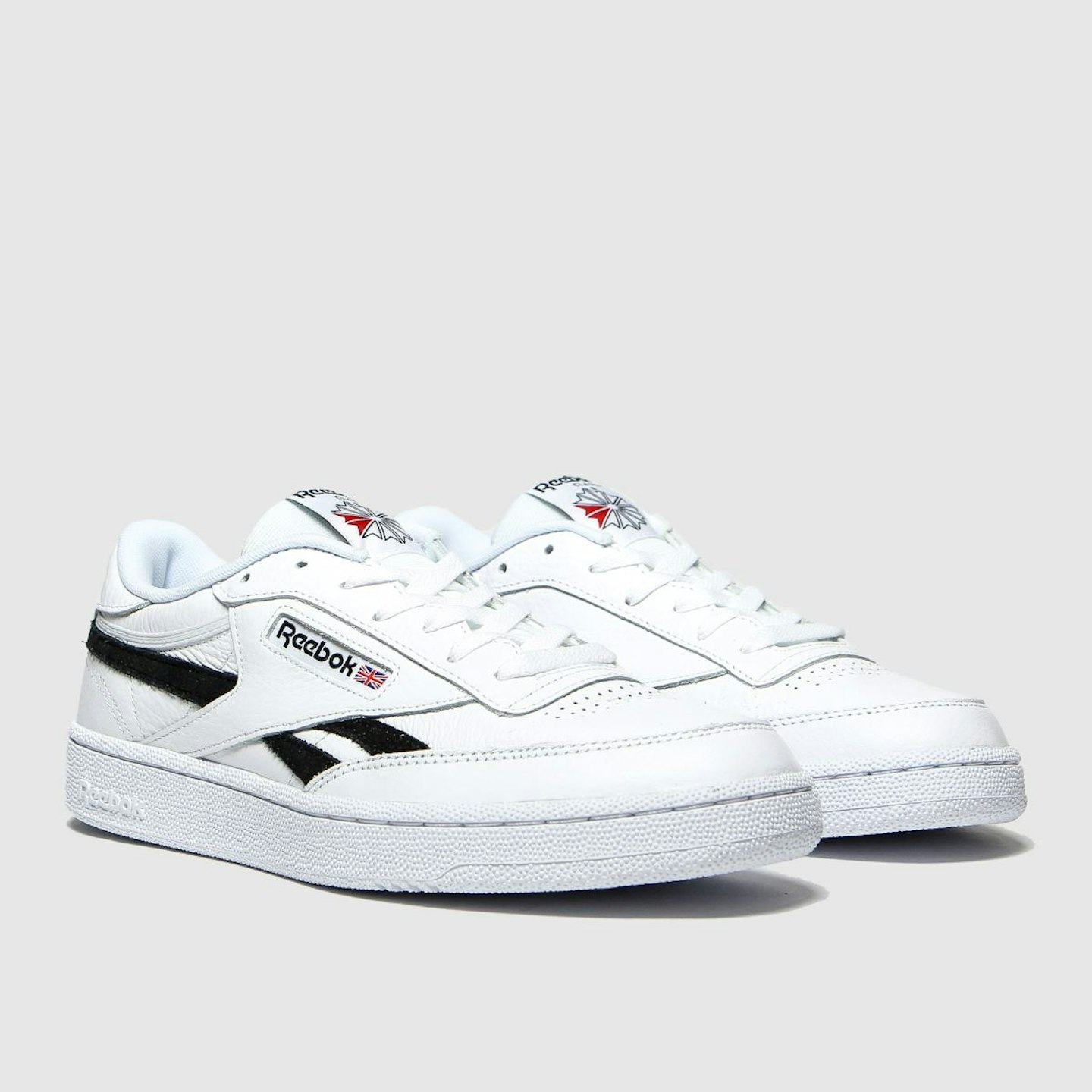 Reebok Club C Revenge Trainers in White + Black