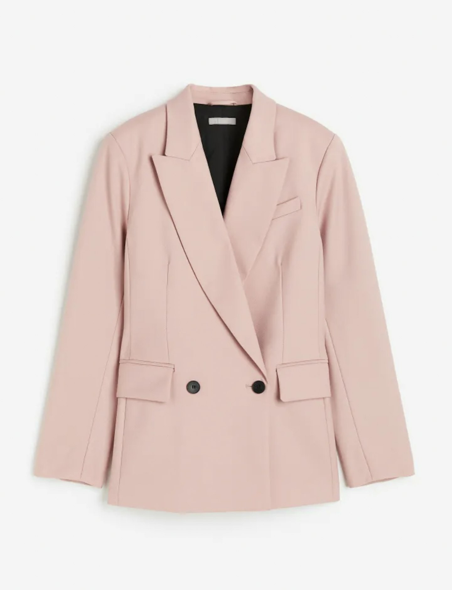 H&M Double Breasted Blazer in Pink