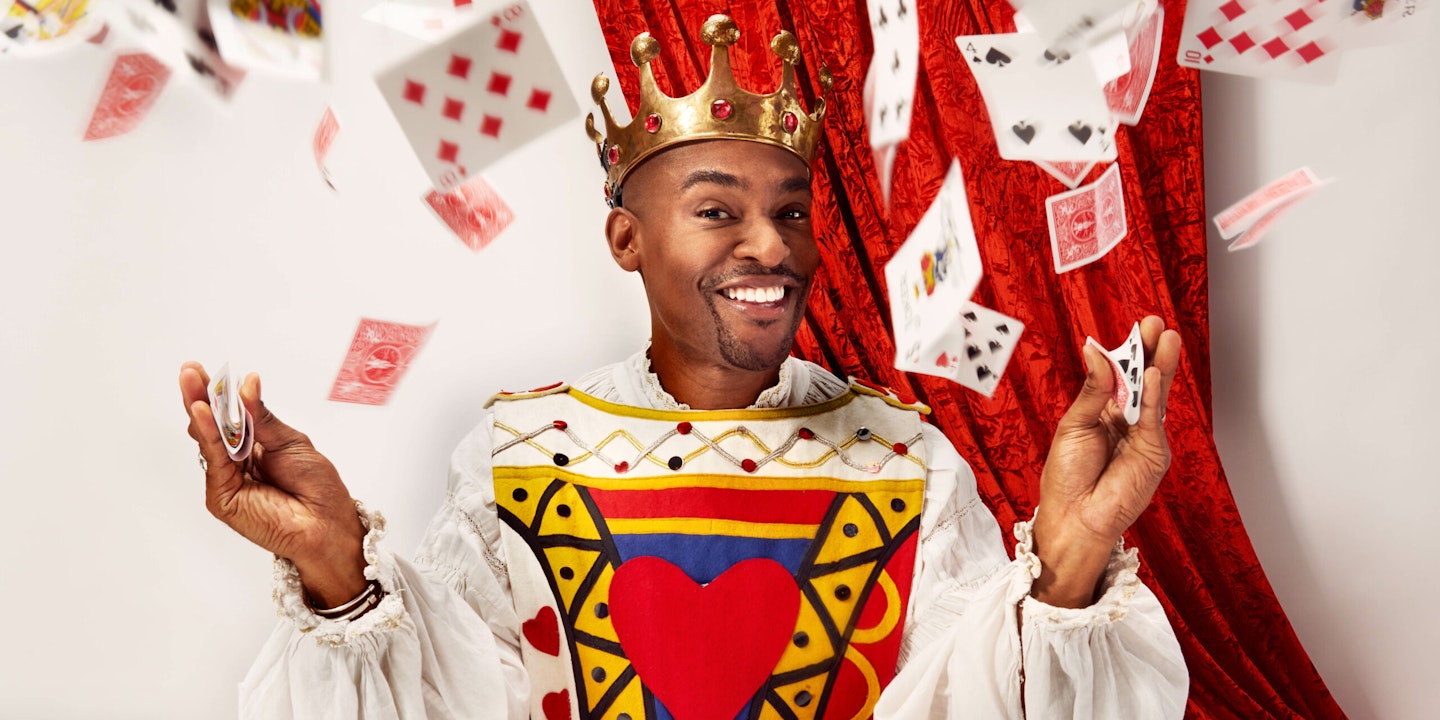 Paul C Brunson dressed as the king of hearts