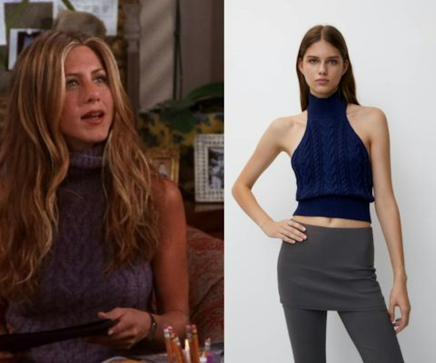 Rachel's Sleeveless Cable Knit Jumper