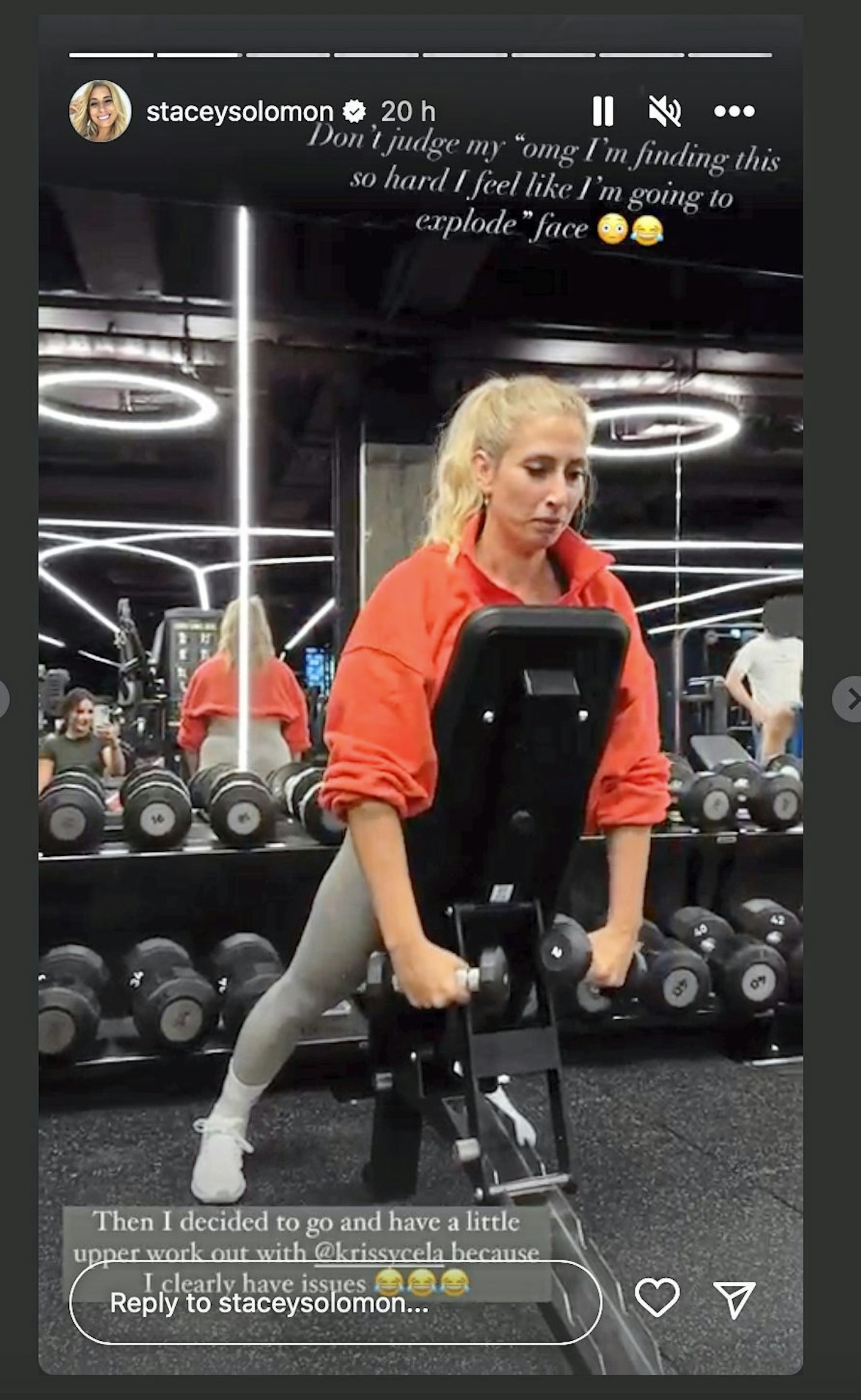 stacey solomon working out