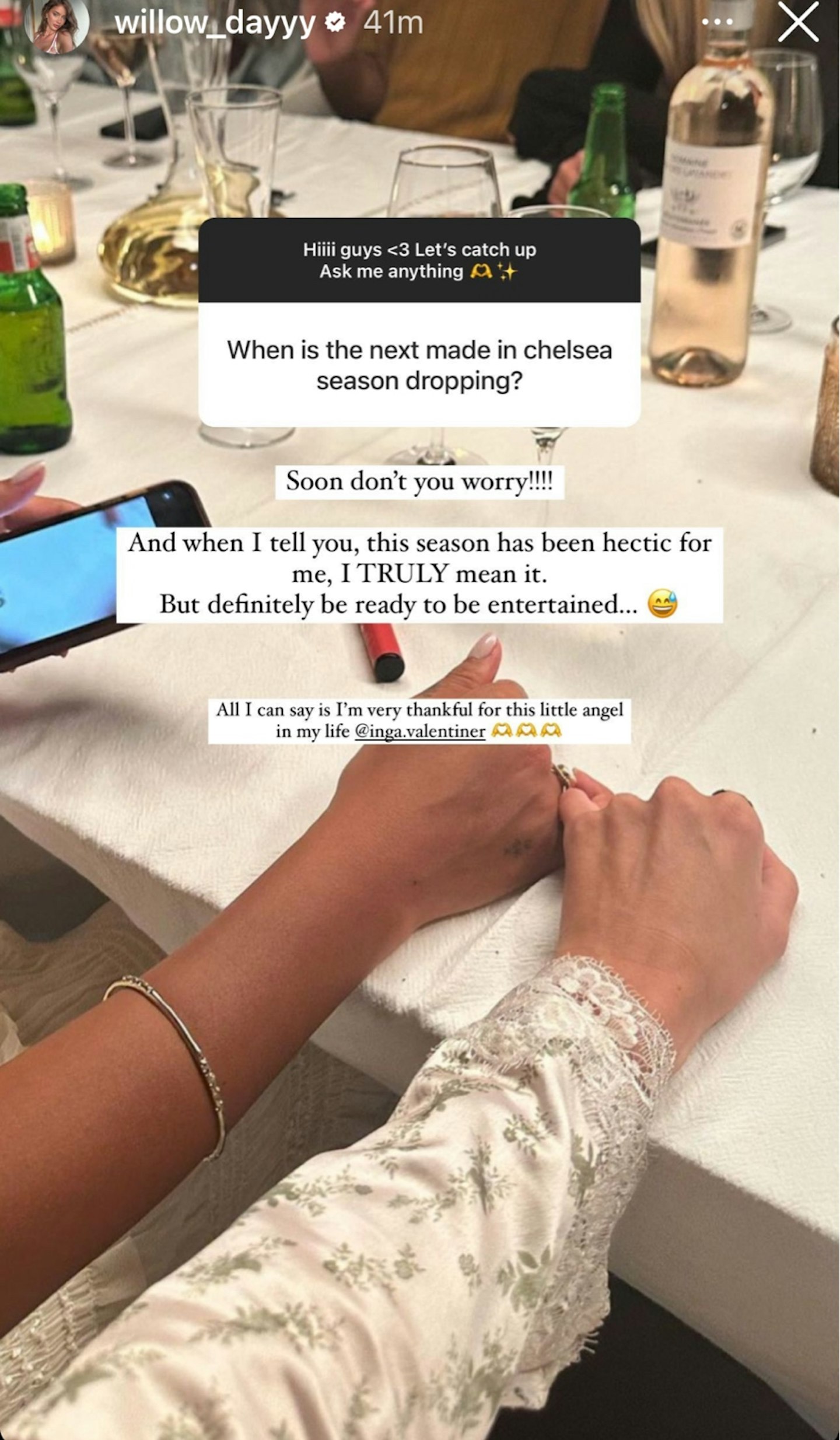 Willow insta story