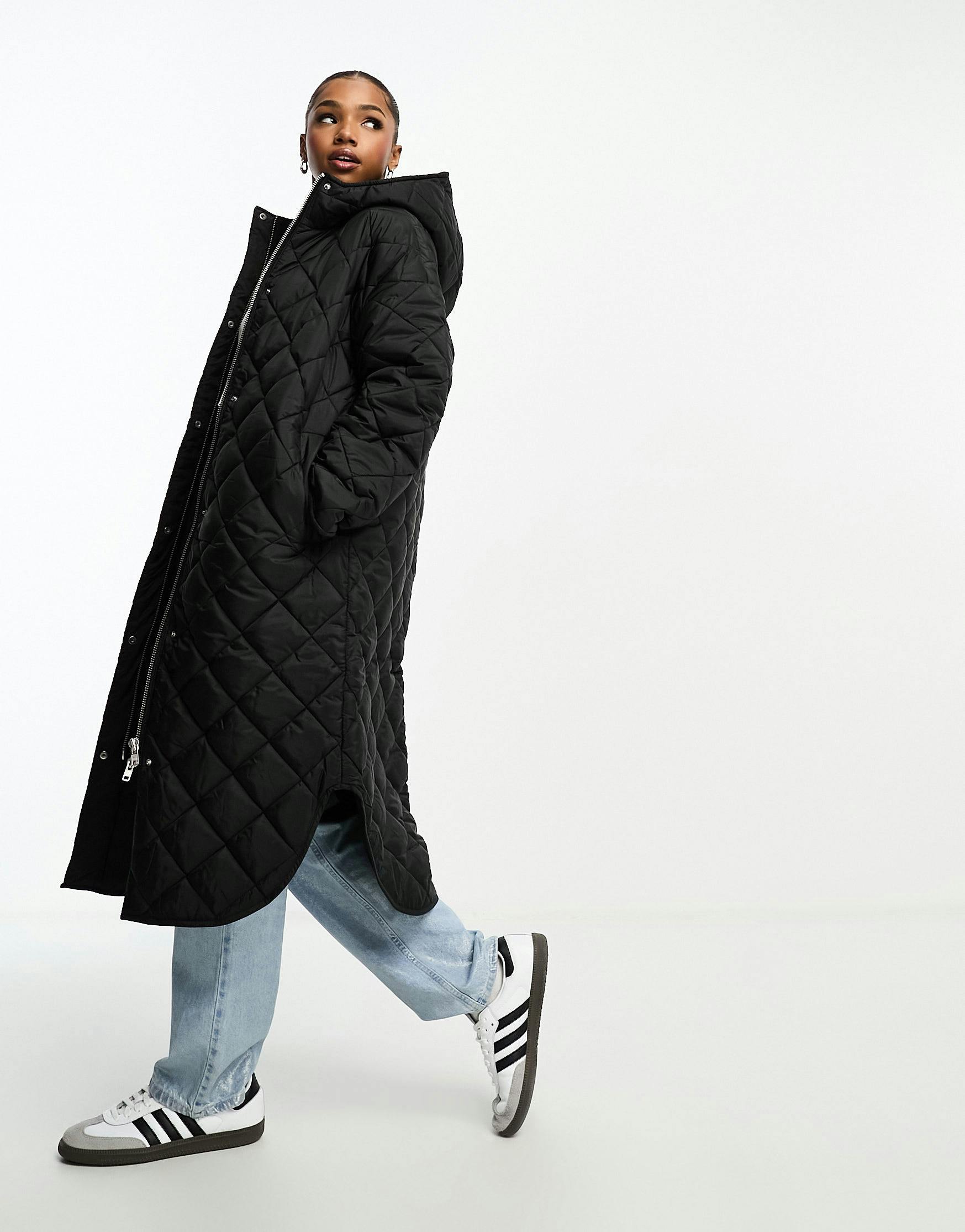 Long duvet coat online with hood