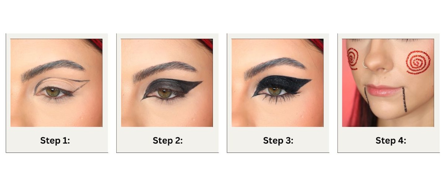 SAW character Jigsaw step by step make up tutorial