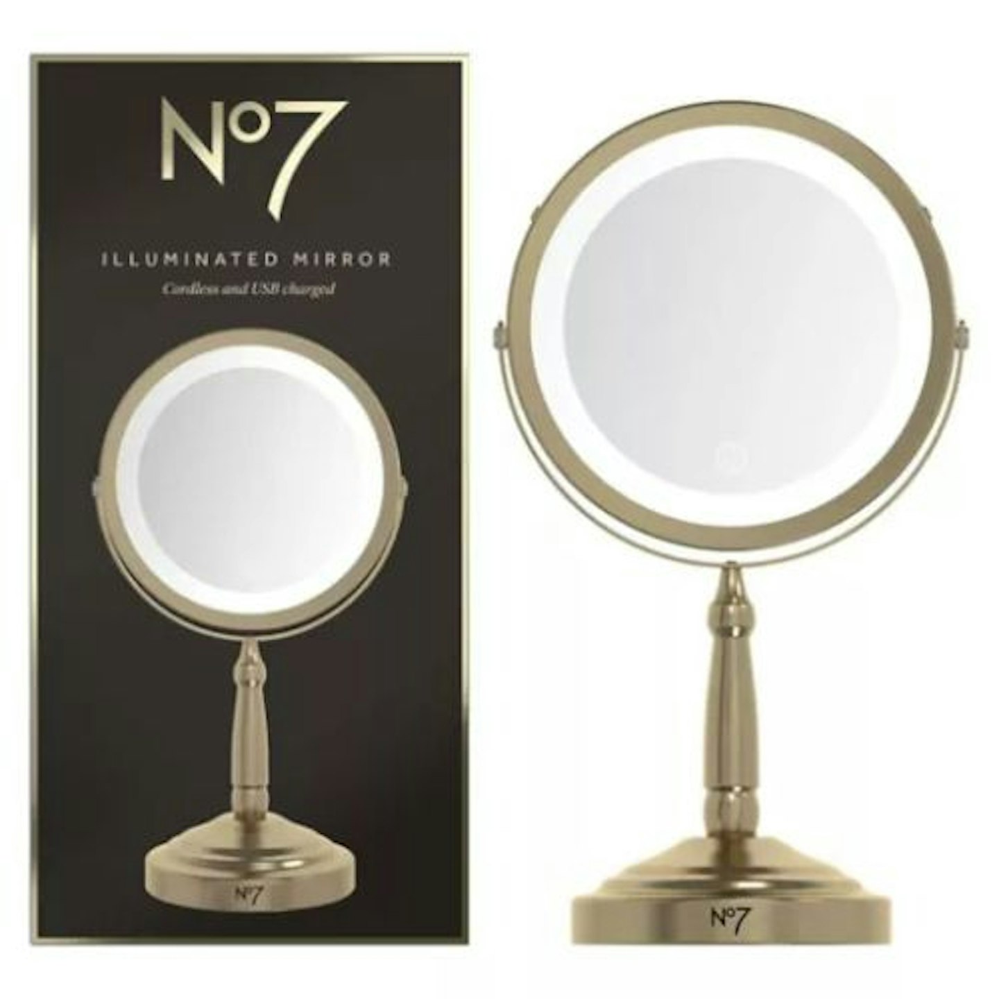 No7 Cordless Illuminated Mirror