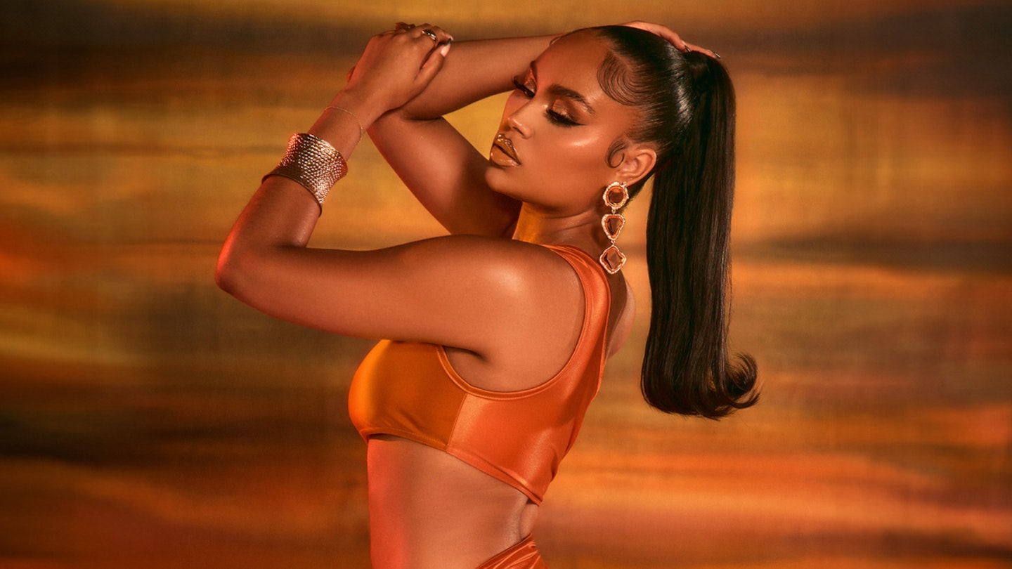 love island orange dress Ariana Madix's Orange Off the Shoulder Crop Top and Maxi Skirt