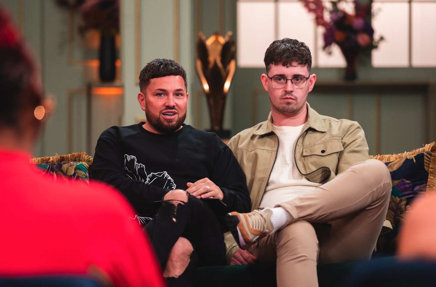 married at first sight's mark and sean sitting together